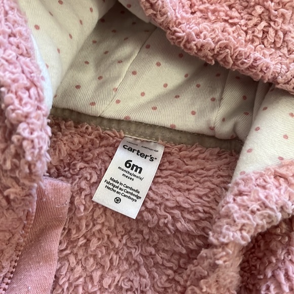 Carters pink fuzzy bunting suit - Picture 5 of 5